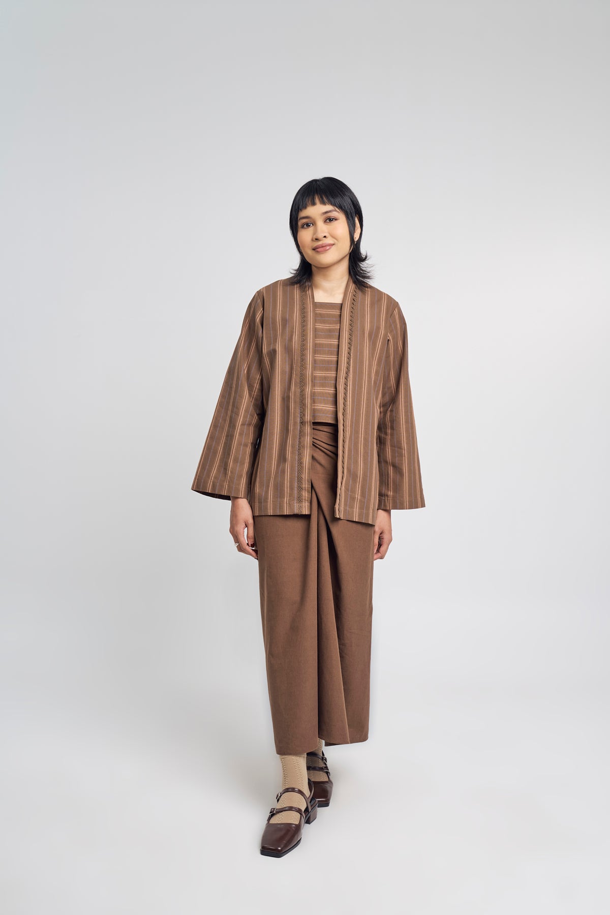 Palong Women Kebaya Pendek - Walnut Brown