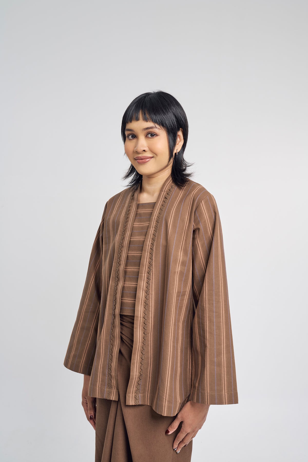 Palong Women Kebaya Pendek - Walnut Brown