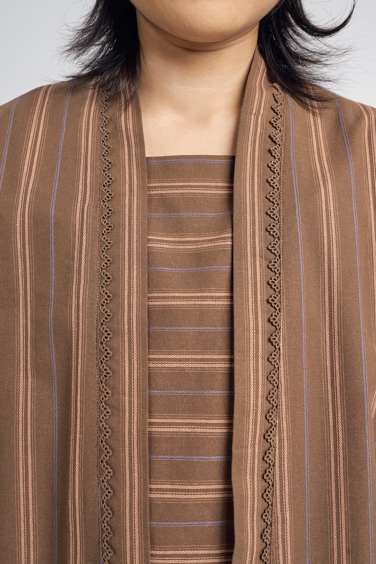 Palong Women Kebaya Pendek - Walnut Brown