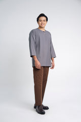 Pasak Modern Fit Top Quarter Sleeves - Grey