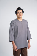 Pasak Modern Fit Top Quarter Sleeves - Grey
