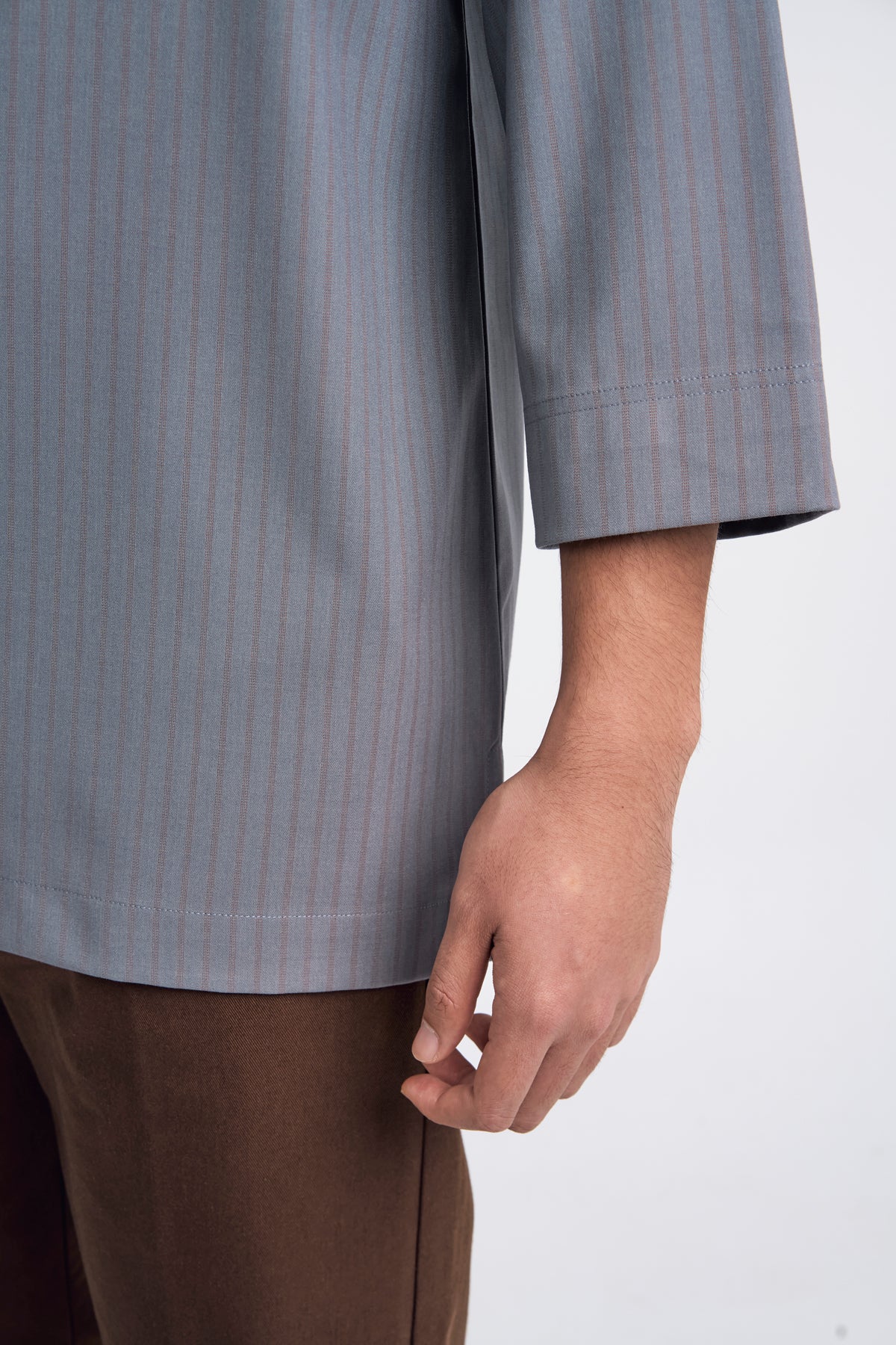 Pasak Modern Fit Top Quarter Sleeves - Grey