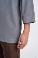 Pasak Modern Fit Top Quarter Sleeves - Grey