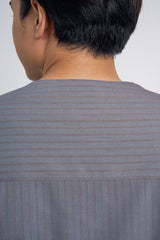 Pasak Modern Fit Top Quarter Sleeves - Grey