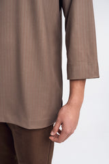 Pasak Modern Fit Top Quarter Sleeves - Brown