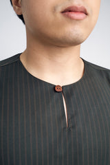 Pasak Modern Fit Top Quarter Sleeves - Dark Green