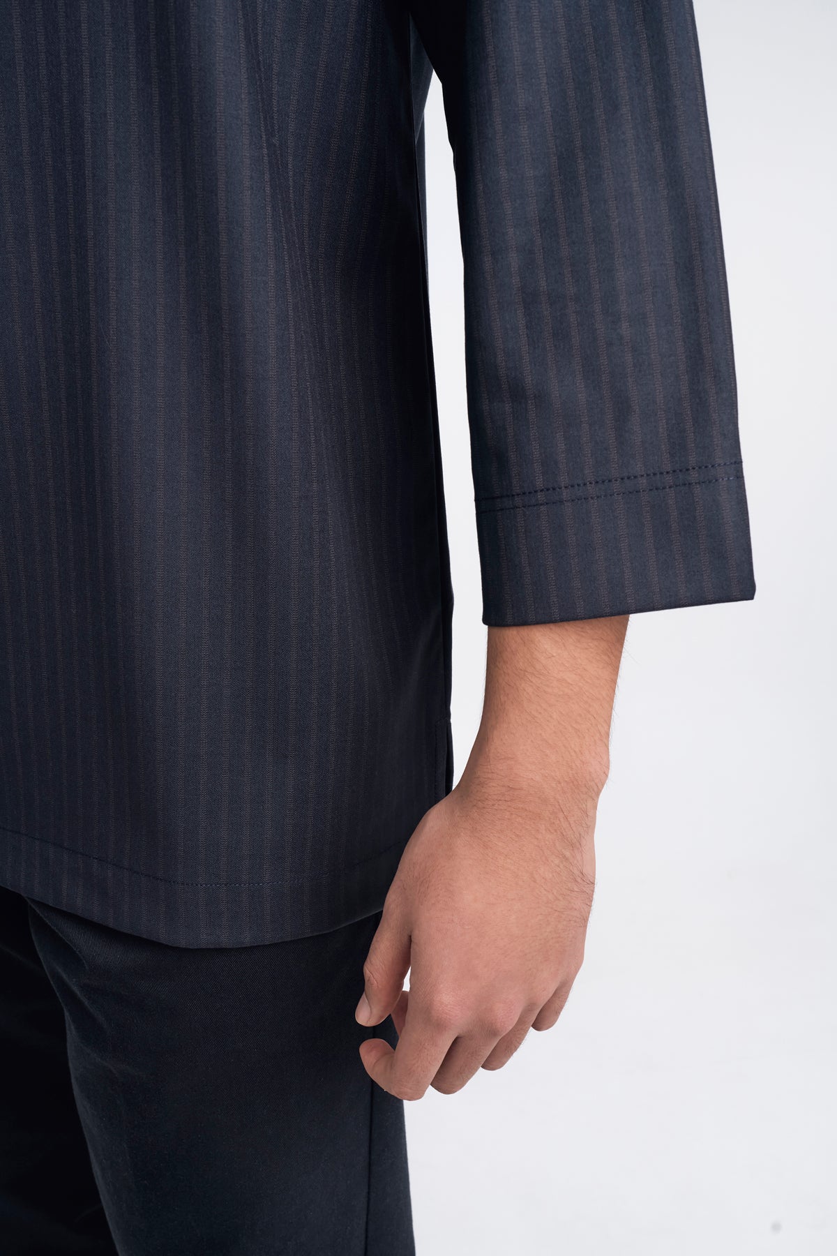 Pasak Modern Fit Top Quarter Sleeves - Dark Blue