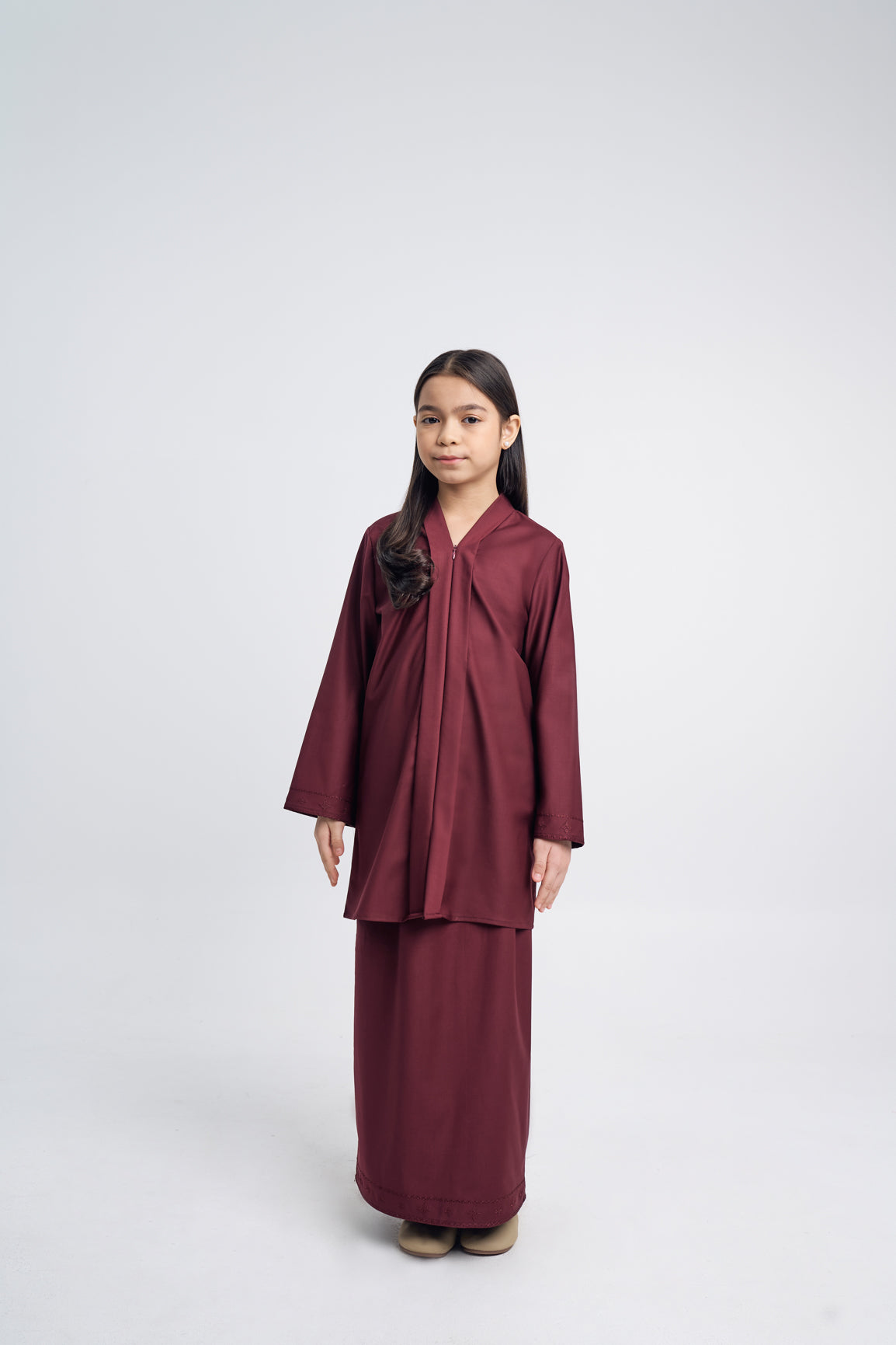 Patawali Girl Kebaya - Burgundy Red