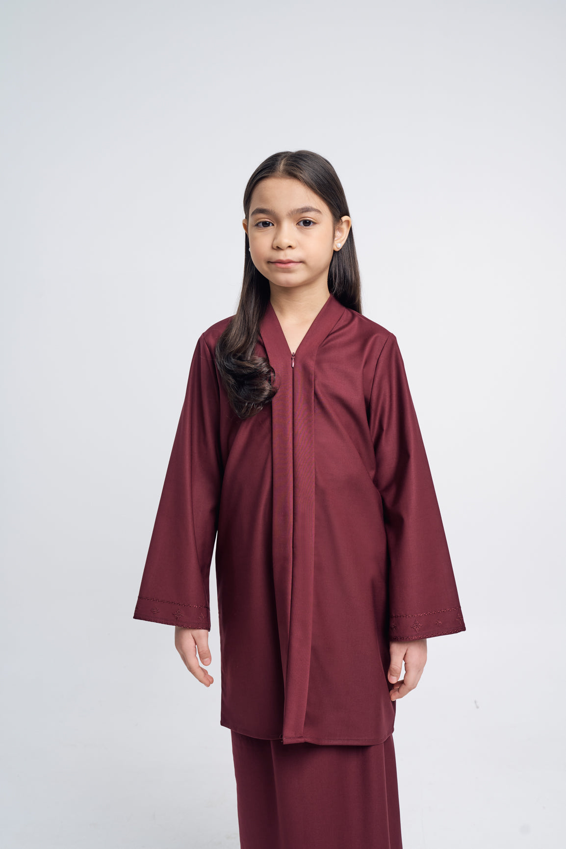 Patawali Girl Kebaya - Burgundy Red