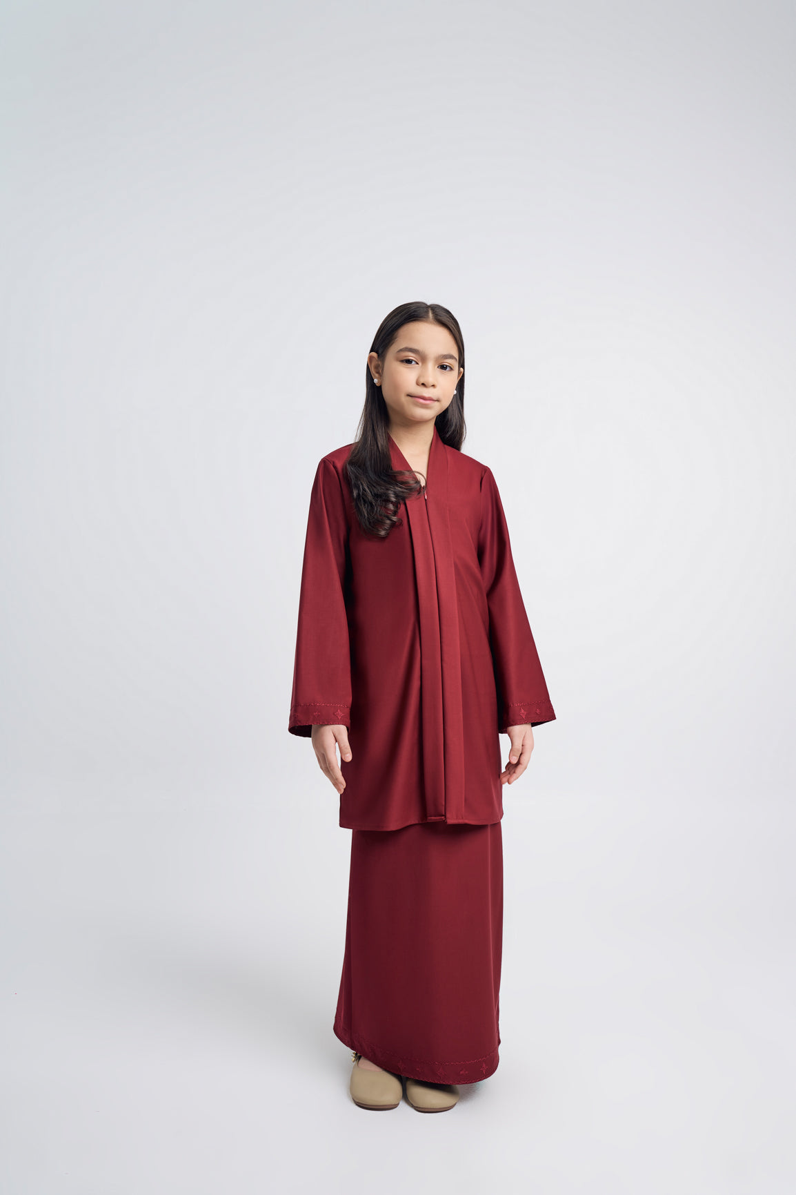 Patawali Girl Kebaya - Mahogany Red