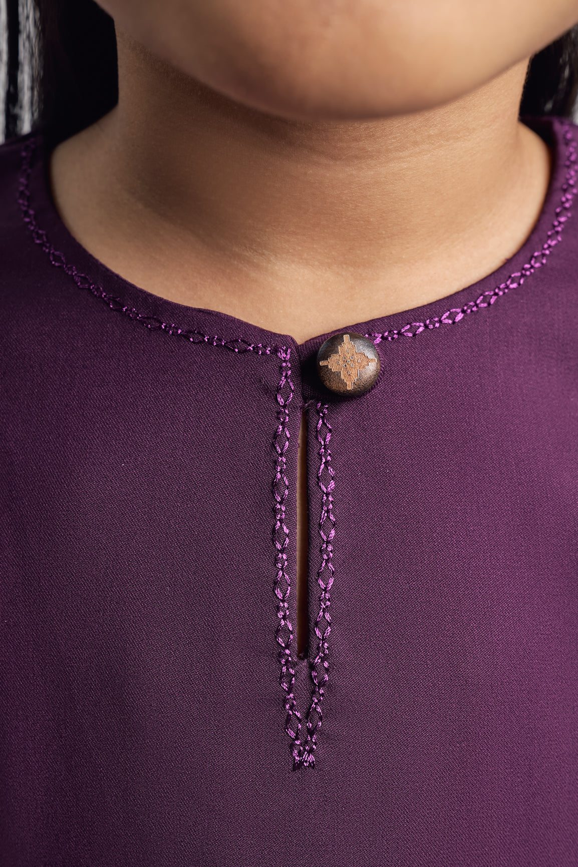 Patawali Girls Baju Kurung - Dark Purple