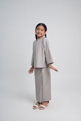 Patawali Girls Baju Kurung - Ash Grey