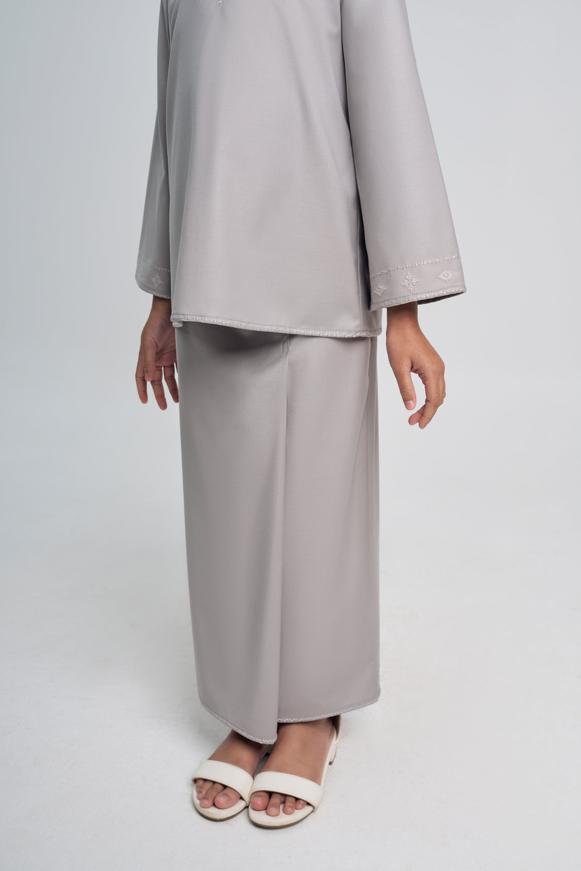 Patawali Girls Baju Kurung - Ash Grey