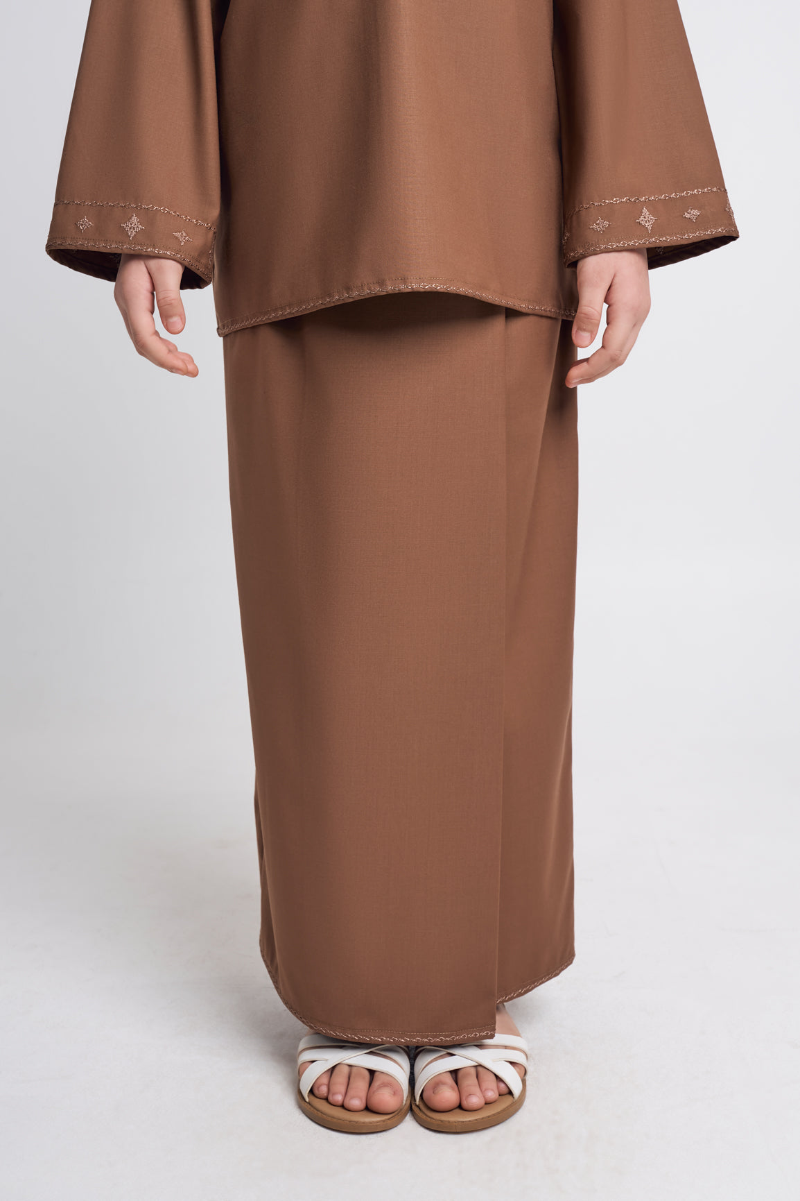 Patawali Girls Baju Kurung - Coffee Brown