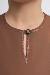 Patawali Girls Baju Kurung - Coffee Brown