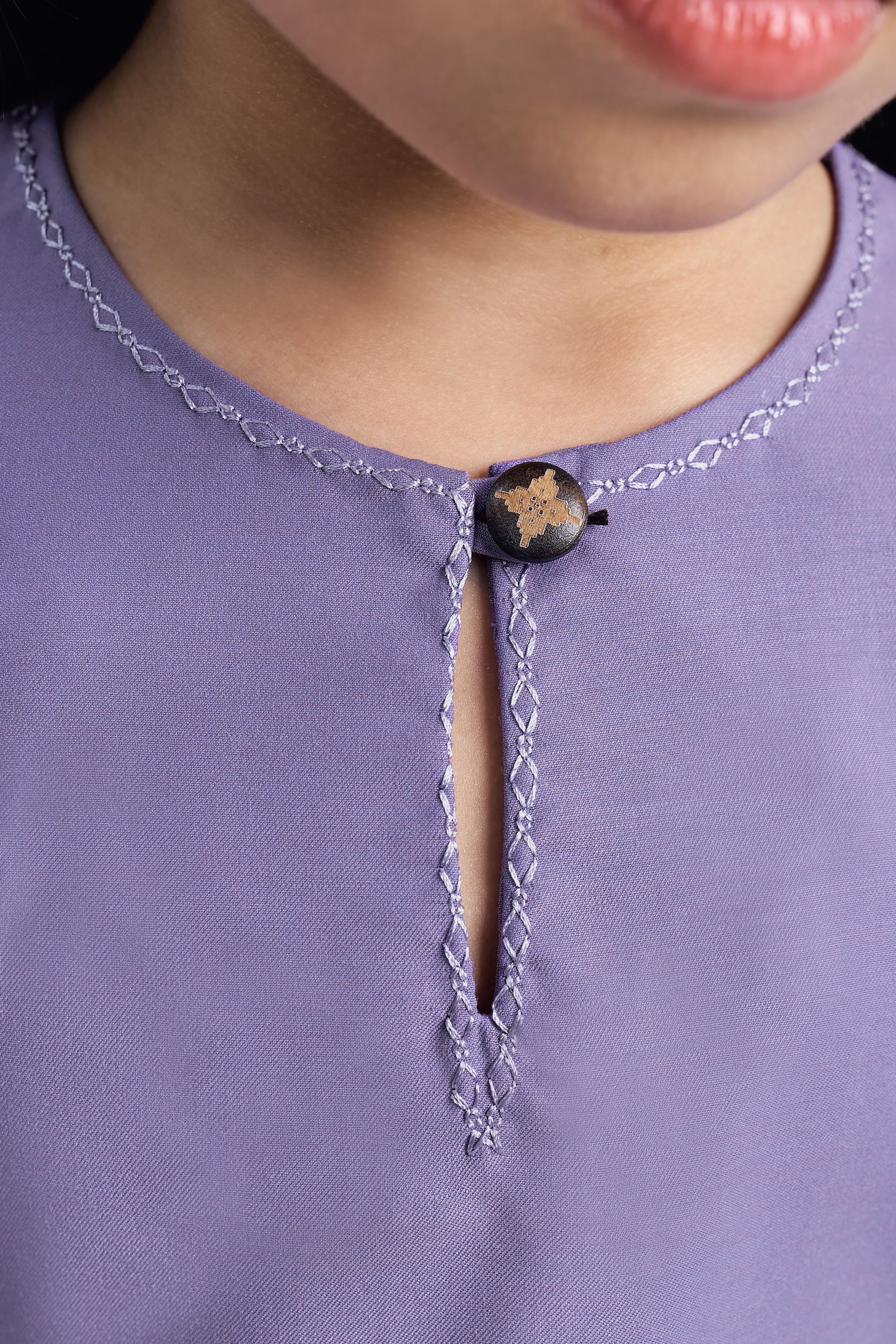 Patawali Girls Baju Kurung - Purple Yam