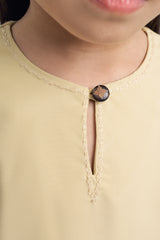 Patawali Girls Baju Kurung - Buttermilk