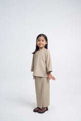 Patawali Girls Baju Kurung - Light Khaki