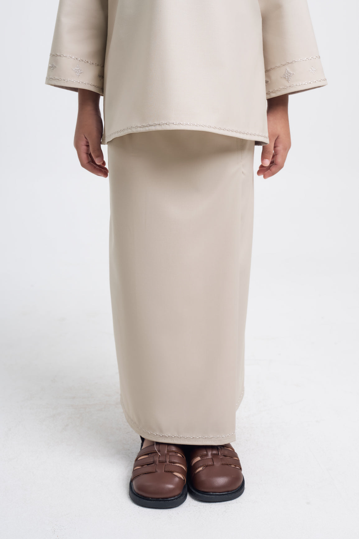 Patawali Girls Baju Kurung - Light Taupe