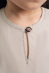 Patawali Girls Baju Kurung - Light Taupe