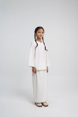 Patawali Girls Baju Kurung - Antique White