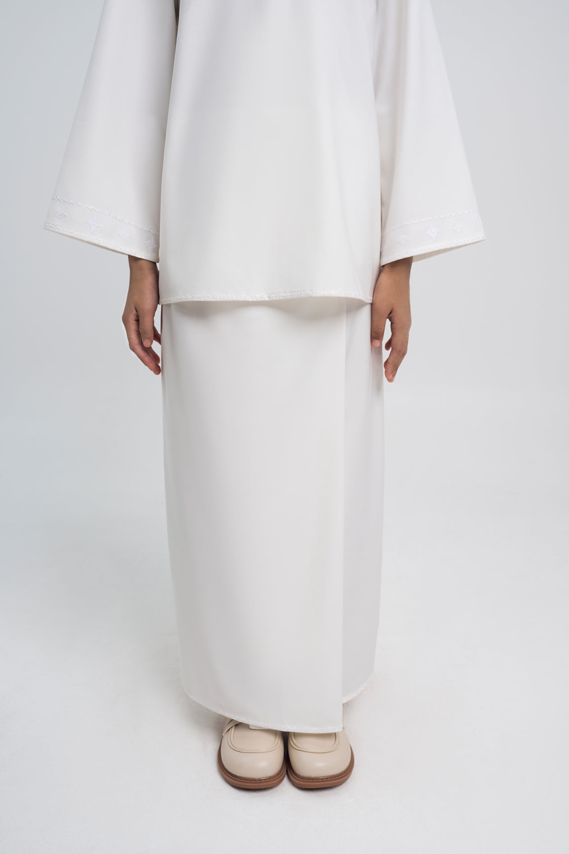 Patawali Girls Baju Kurung - Antique White