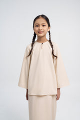 Patawali Girls Baju Kurung - Ecru Beige