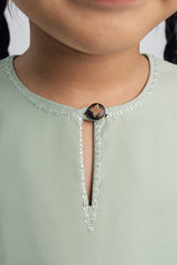 Patawali Girls Baju Kurung - Mint Green