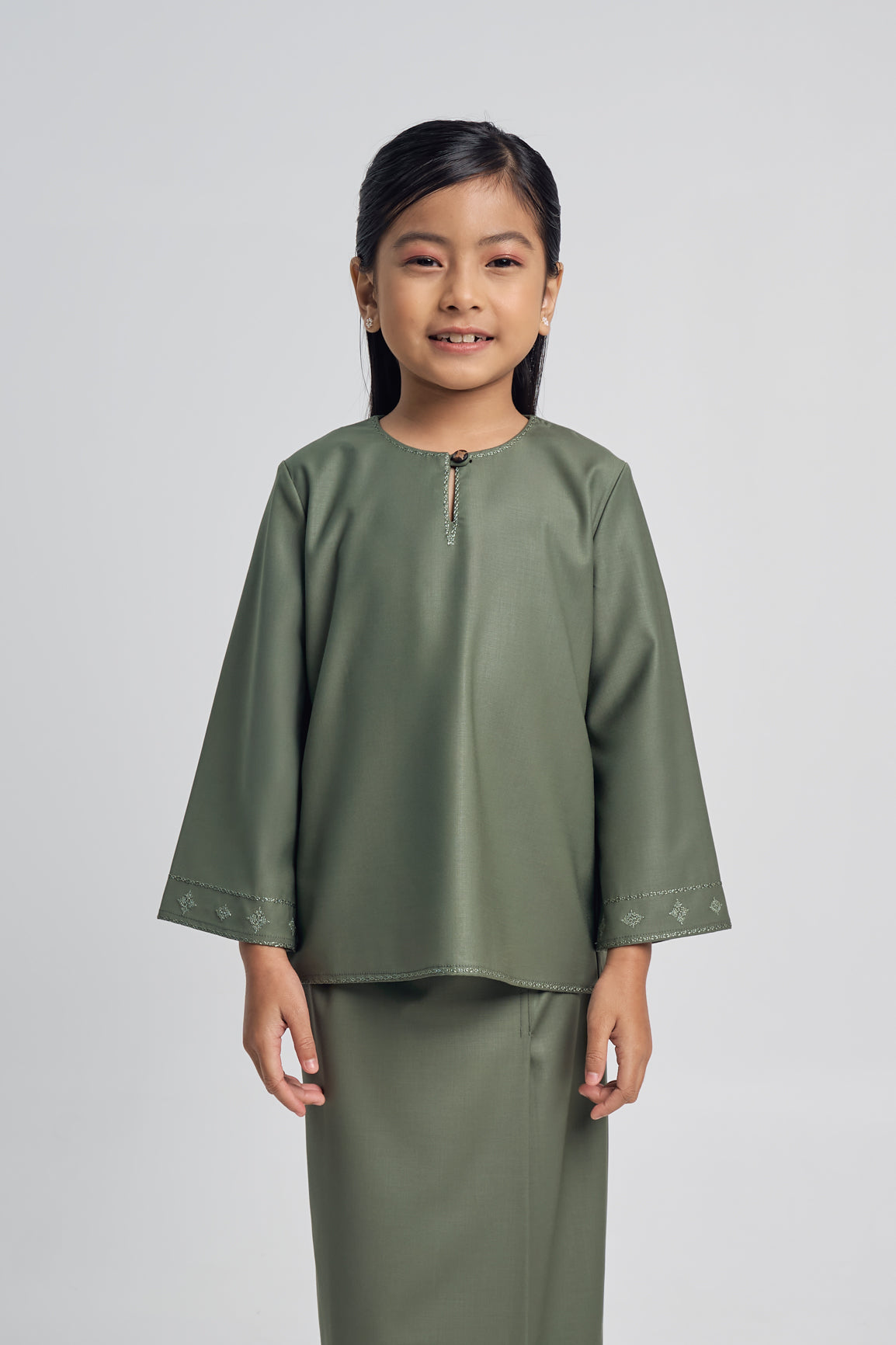 Patawali Girls Baju Kurung - Pickle Green