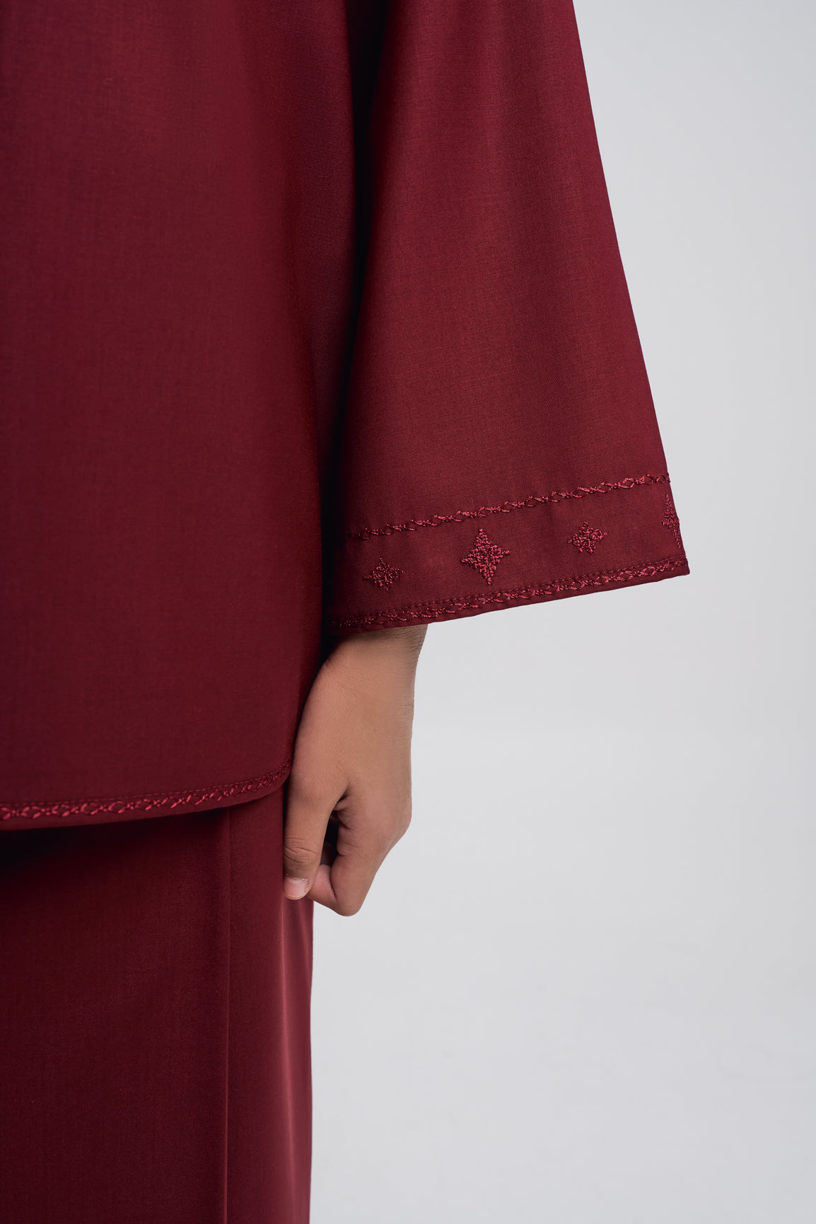 Patawali Girls Baju Kurung - Mahogany Red