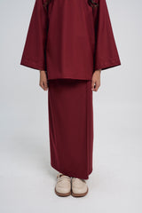 Patawali Girls Baju Kurung - Mahogany Red