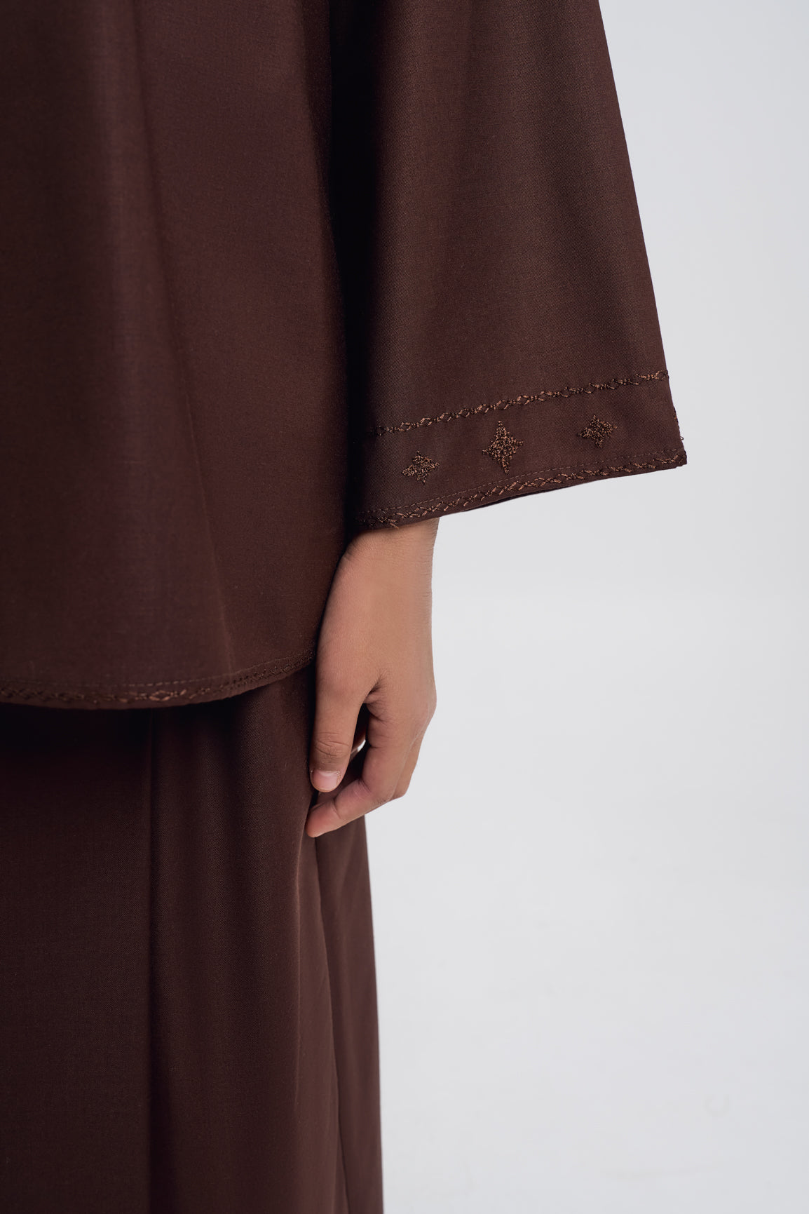 Patawali Girls Baju Kurung - Dark Brown