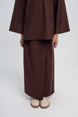 Patawali Girls Baju Kurung - Dark Brown