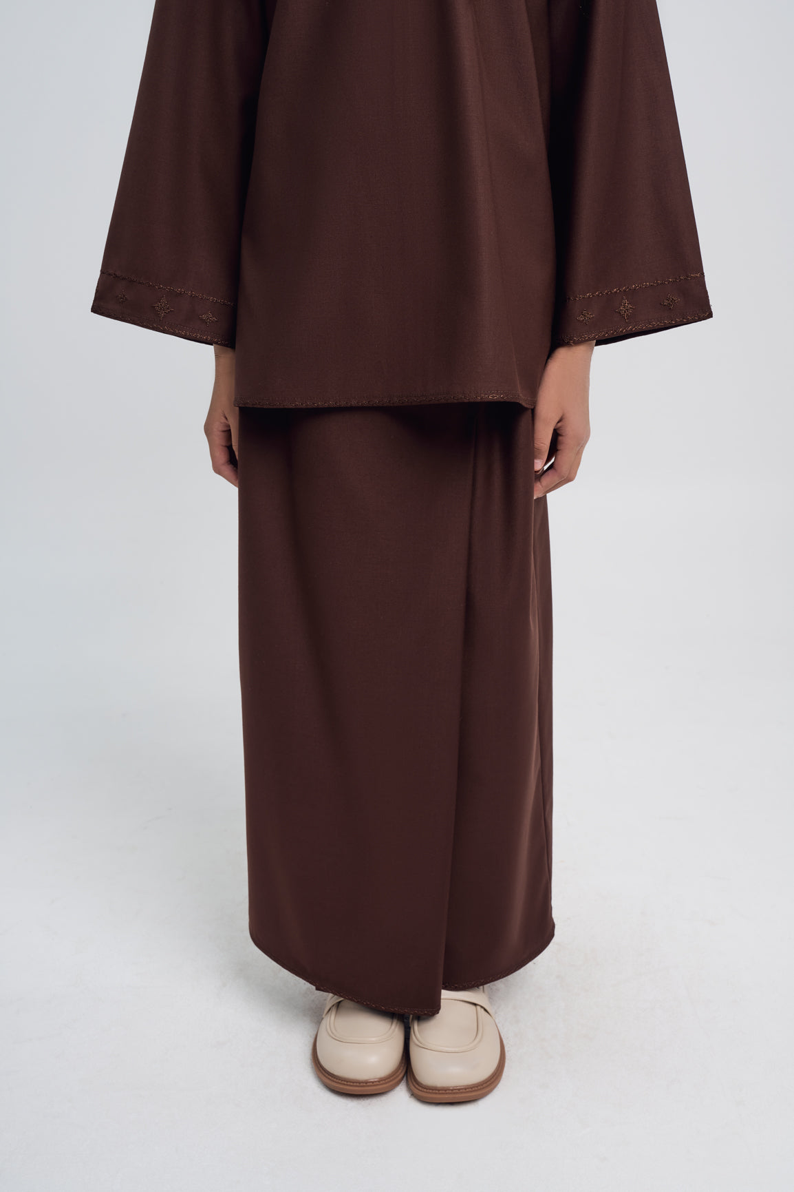 Patawali Girls Baju Kurung - Dark Brown