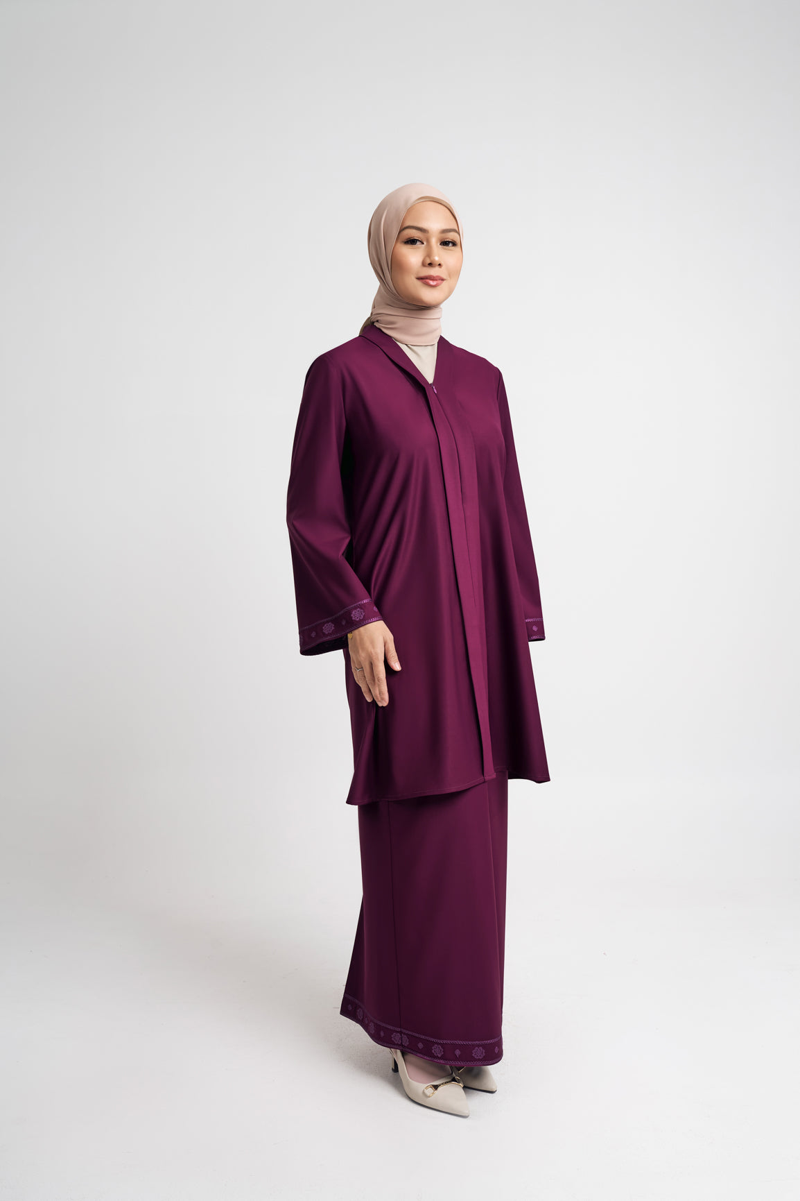 Patawali Baju Kebaya - Purple Manggis