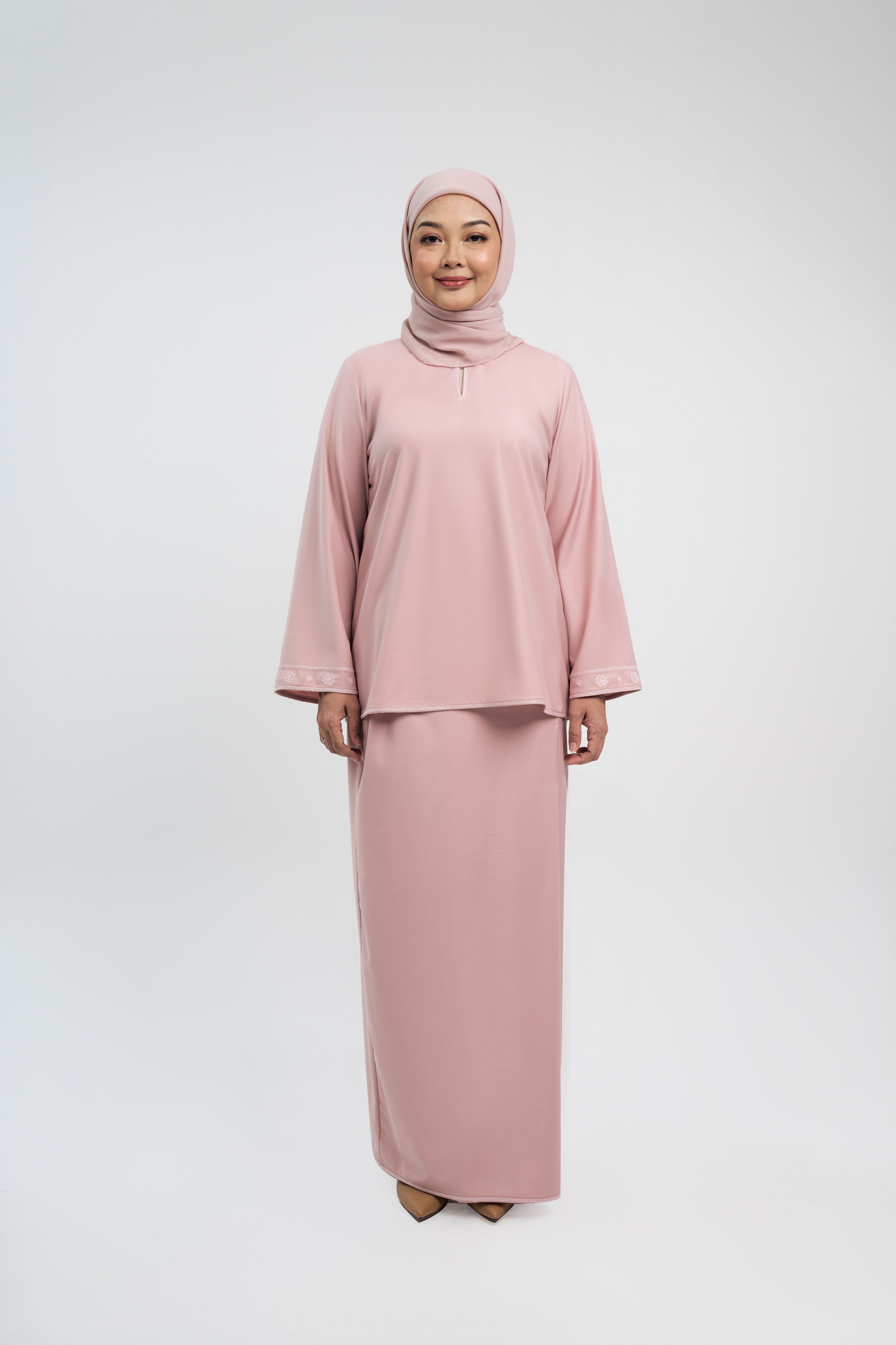 Patawali Baju Kurung - Soft Pink