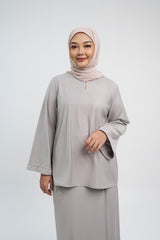 Patawali Baju Kurung - Ash Grey