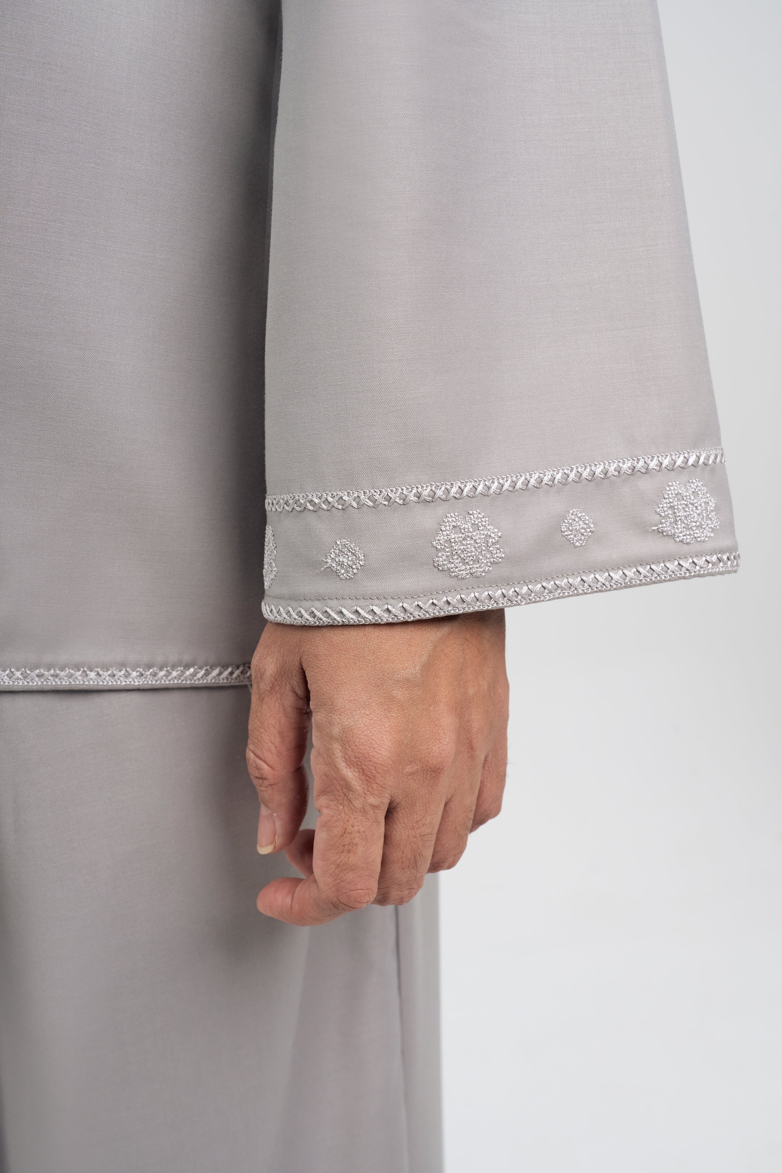 Patawali Baju Kurung - Ash Grey