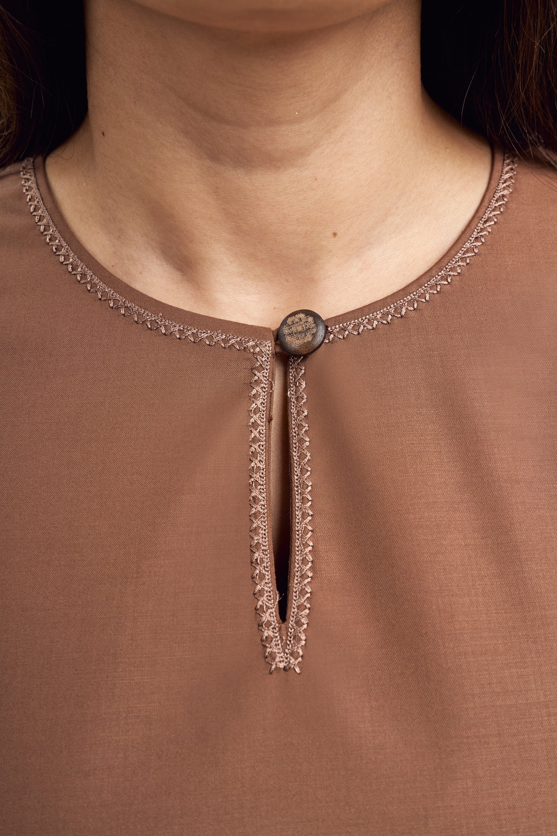 Patawali Baju Kurung - Coffee Brown