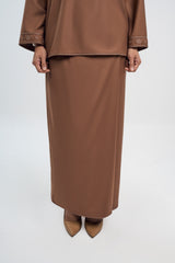 Patawali Baju Kurung - Coffee Brown