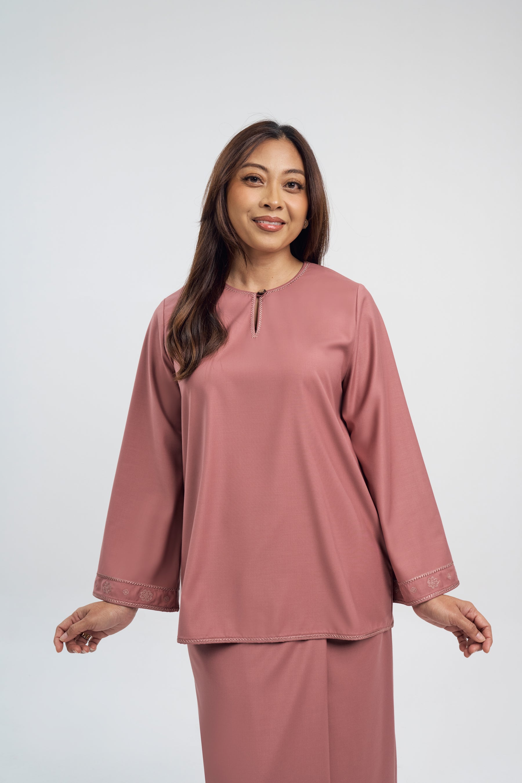 Patawali Baju Kurung - Smokey Pink