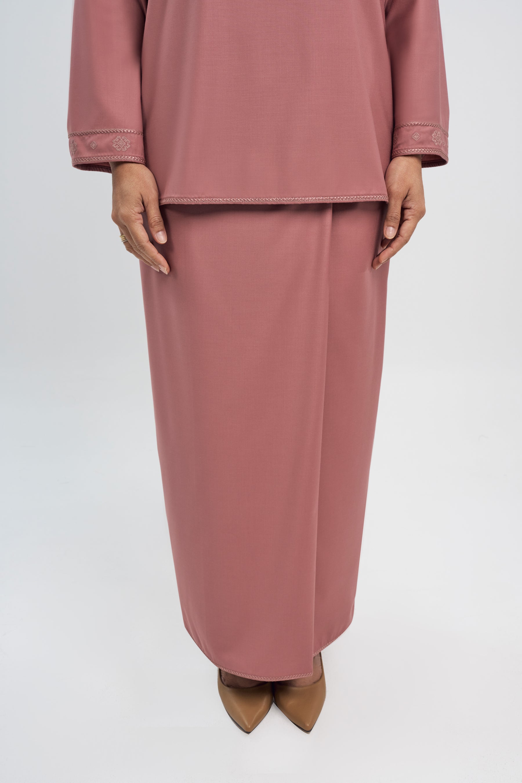 Patawali Baju Kurung - Smokey Pink