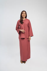 Patawali Baju Kurung - Dark Rose