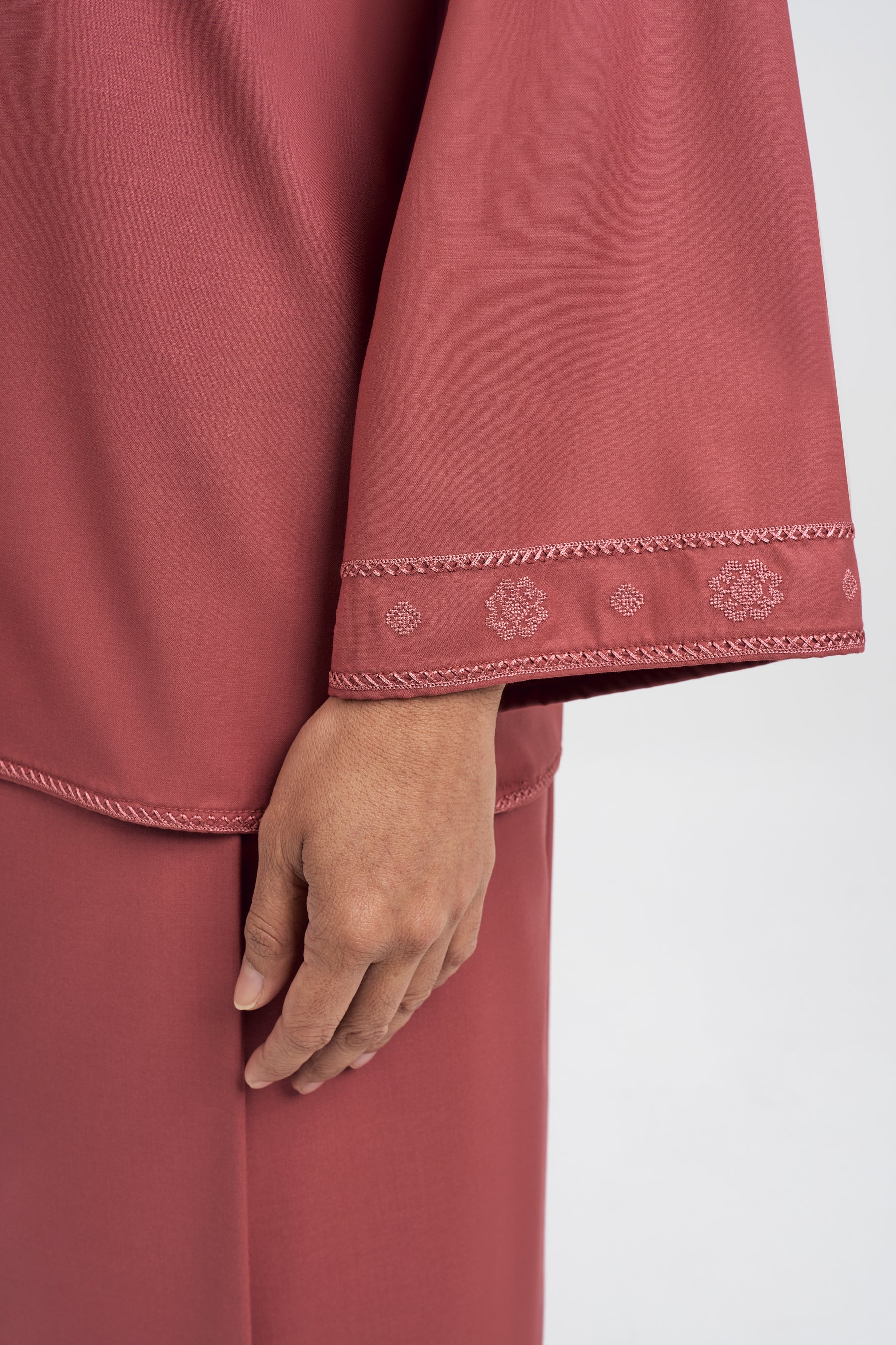 Patawali Baju Kurung - Dark Rose