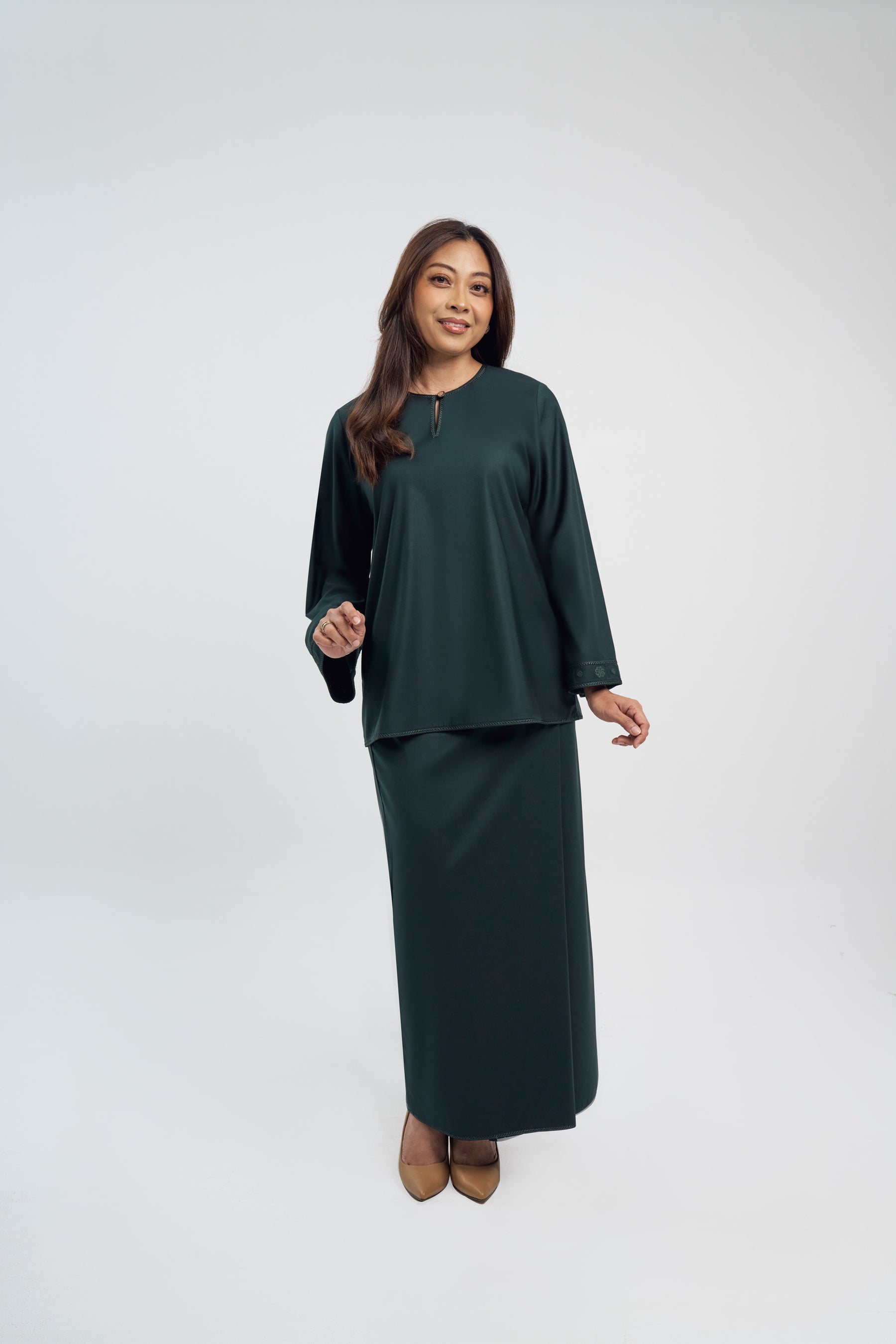 Patawali Baju Kurung - Deep Green