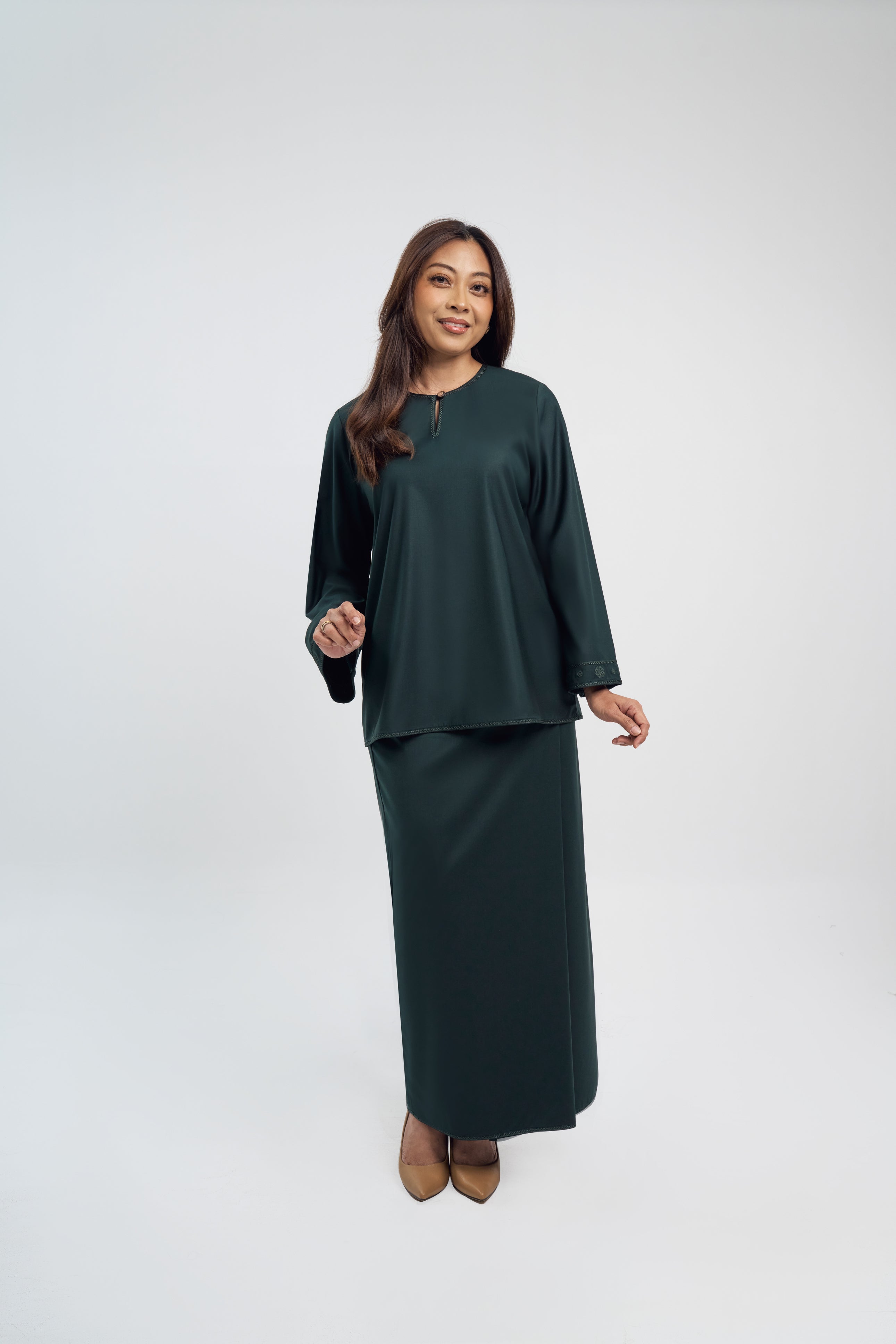 Patawali Baju Kurung - Deep Green