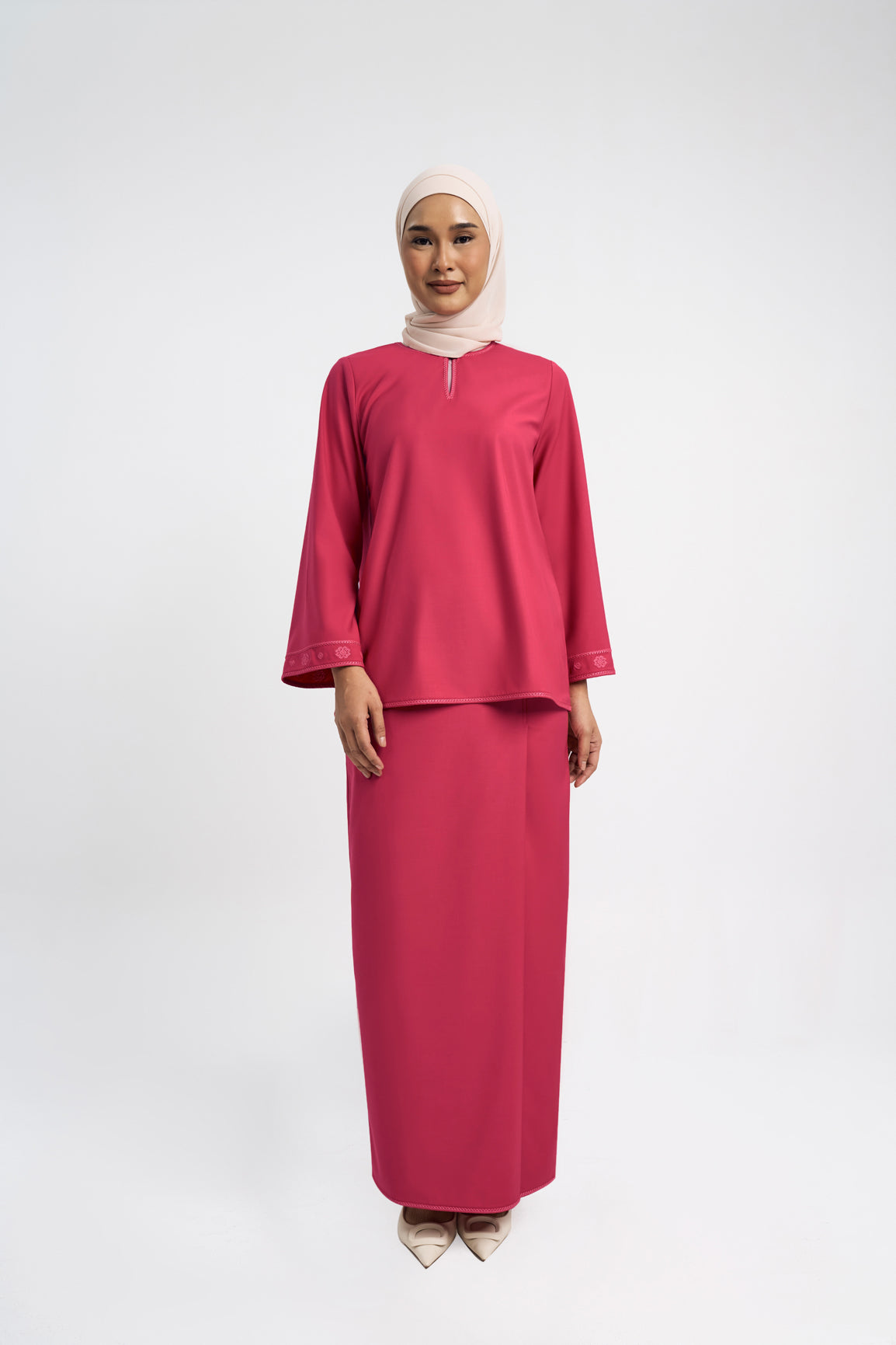 Patawali Baju Kurung - Rose Red