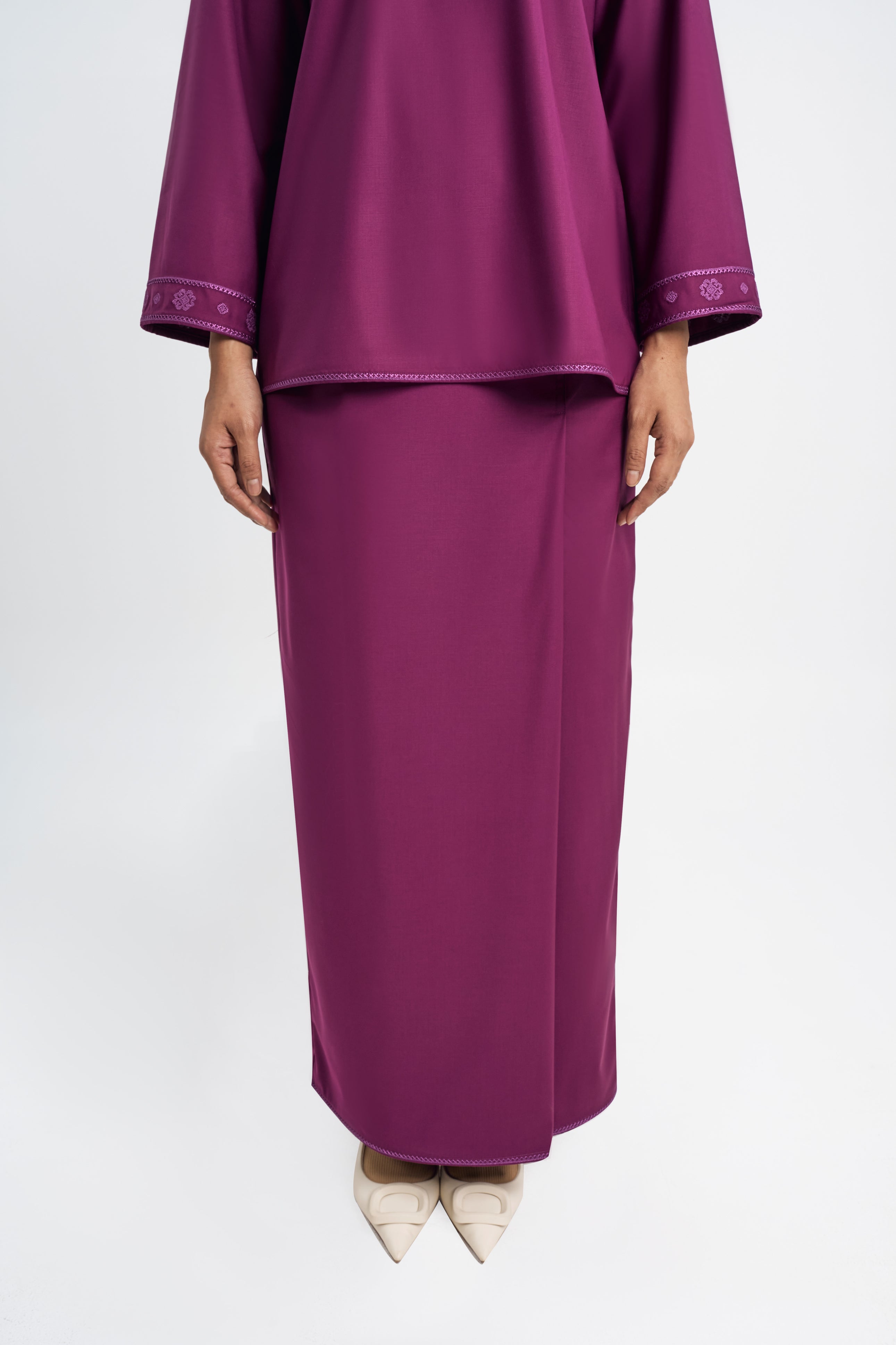 Patawali Baju Kurung - Purple Manggis