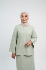 Patawali Baju Kurung - Mint Green