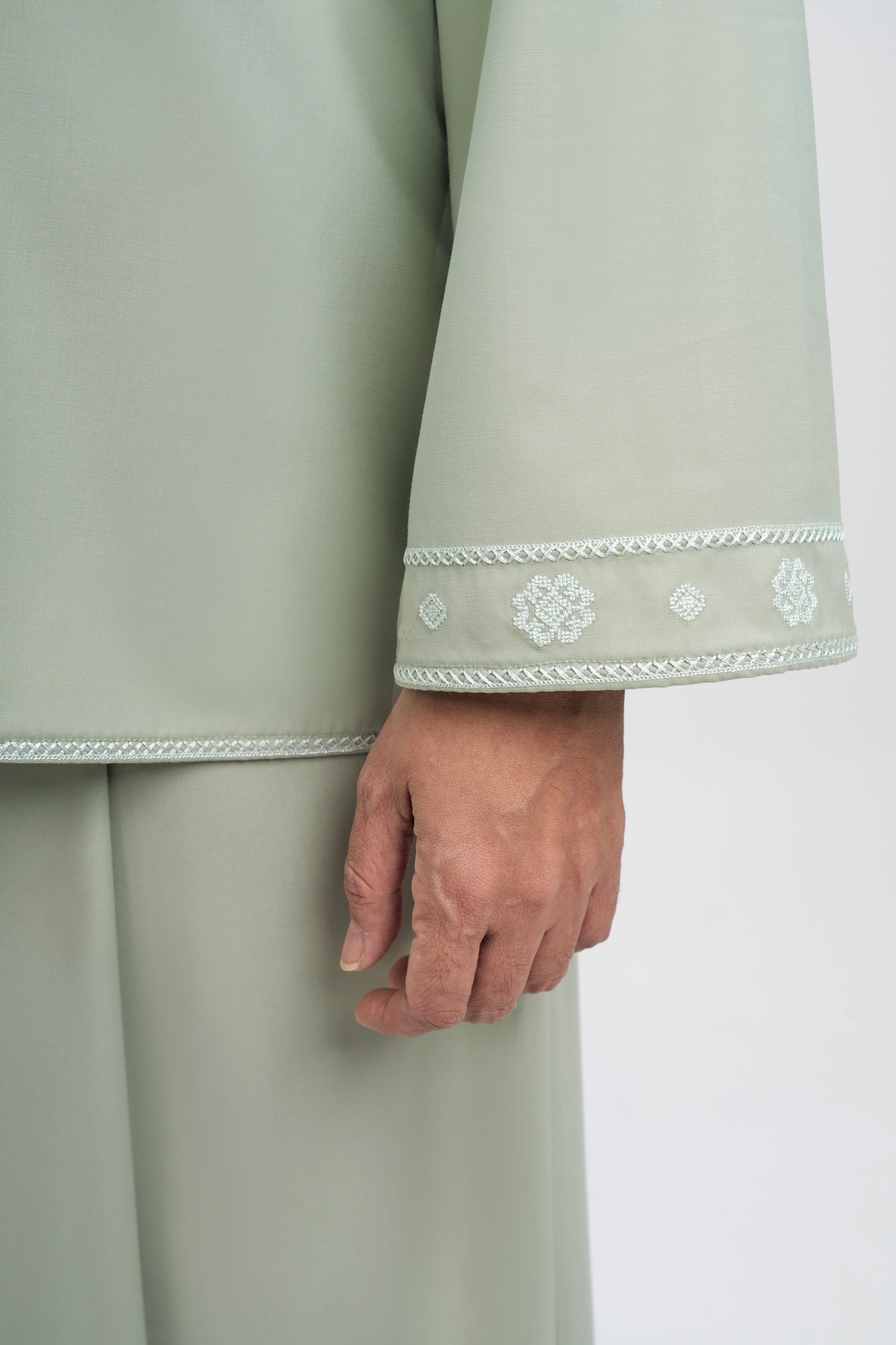 Patawali Baju Kurung - Mint Green